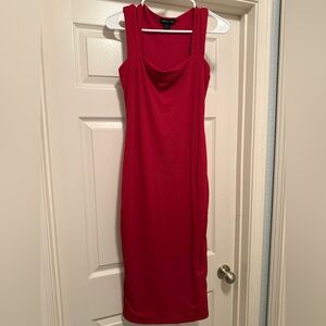 Arden B Strapless Red Dress